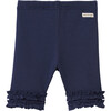 Frilled Shorts, Navy - Pants - 1 - thumbnail