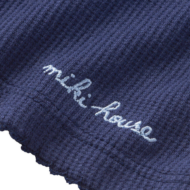 Ribbons Double Tuck Pique Shorts, Navy - Pants - 3