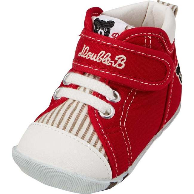 Street Style DOUBLE-B High Top First Walker Shoes, Red - Sneakers - 8