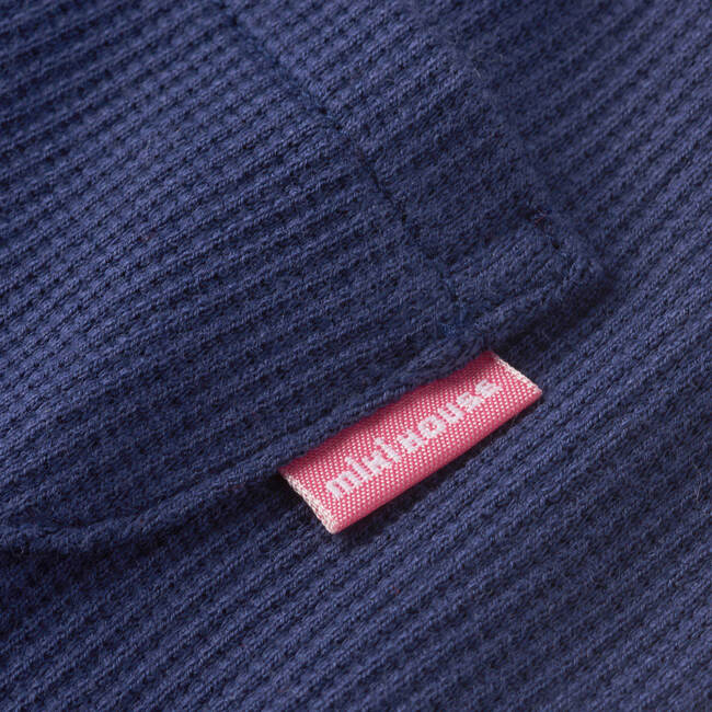 Ribbons Double Tuck Pique Shorts, Navy - Pants - 4