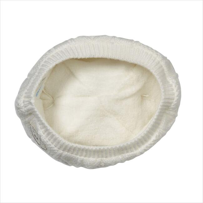 Cable Knit Beanie, White - Hats - 9