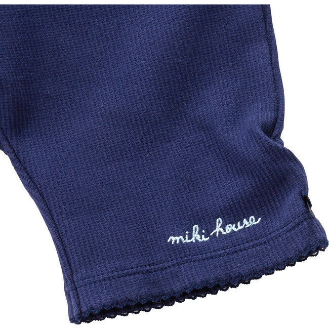 Ribbons Double Tuck Pique Shorts, Navy - Pants - 6