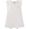 Fog Ruffle Modal Romper, Grey - Onesies - 1 - thumbnail