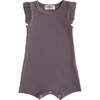 Plum Ruffle Modal Romper, Purple - Onesies - 1 - thumbnail