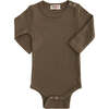 Olive LS Modal Bodysuit, Green - Onesies - 1 - thumbnail