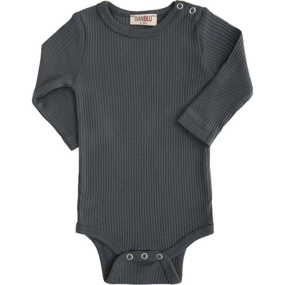 Sea Moss LS Modal Bodysuit, Green - Onesies - 1