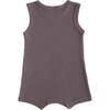 Plum Sleeveless Modal Romper, Purple - Onesies - 2