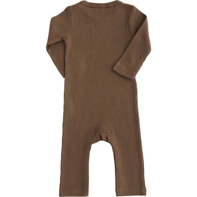 Mocha LS Modal Romper, Brown - Onesies - 2