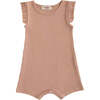 Fawn Ruffle Modal Romper, Pink - Onesies - 1 - thumbnail