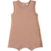 Fawn Sleeveless Modal Romper, Pink - Onesies - 1 - thumbnail