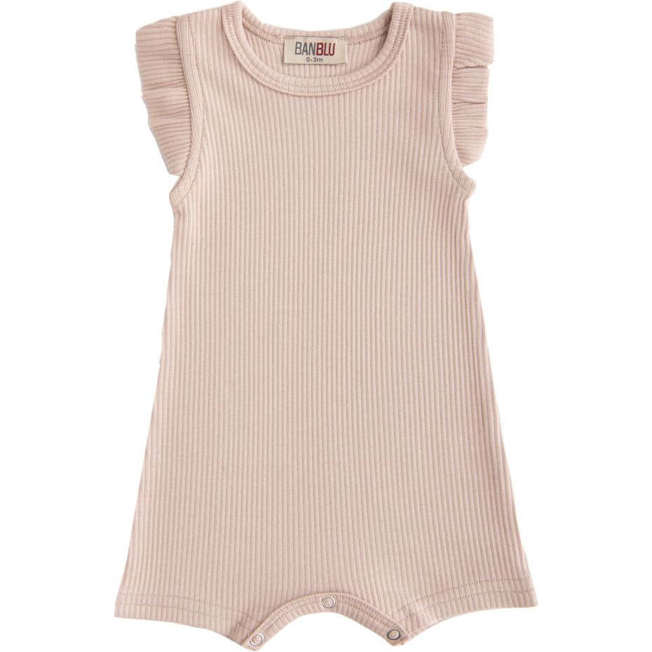 Blush Ruffle Modal Romper, Pink - Onesies - 1