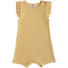 Biscotti Ruffle Modal Romper, Yellow - Onesies - 1 - thumbnail