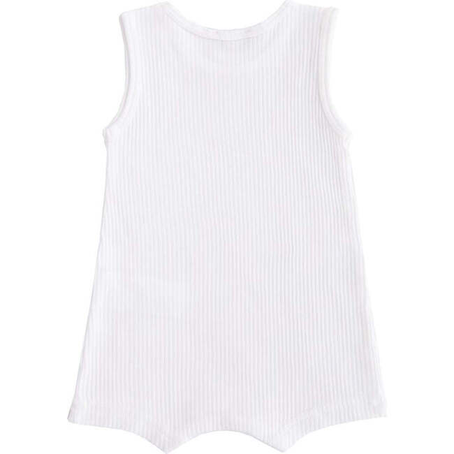 Sleeveless Modal Romper, White - Onesies - 2