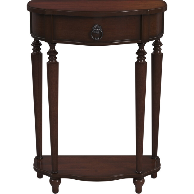 Ashby Demilune Cherry  Console Table with Storage