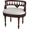 Hathaway Cherry Upholstered  Vanity Seat - Desk Chairs - 1 - thumbnail