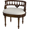 Hathaway Antique Cherry Upholstered Vanity Seat - Desk Chairs - 1 - thumbnail