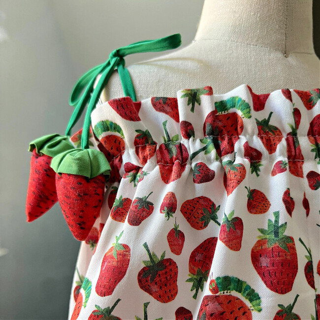 The Very Hungry Caterpillar™ Strawberry Bubble Romper, Strawberry Print - Rompers - 3