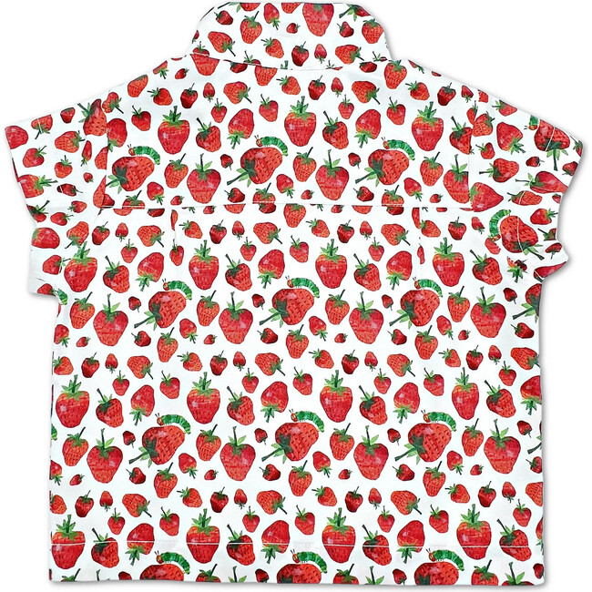 Very Hungry Caterpillar Strawberry Shirt, Strawberry Print - Shirts - 3