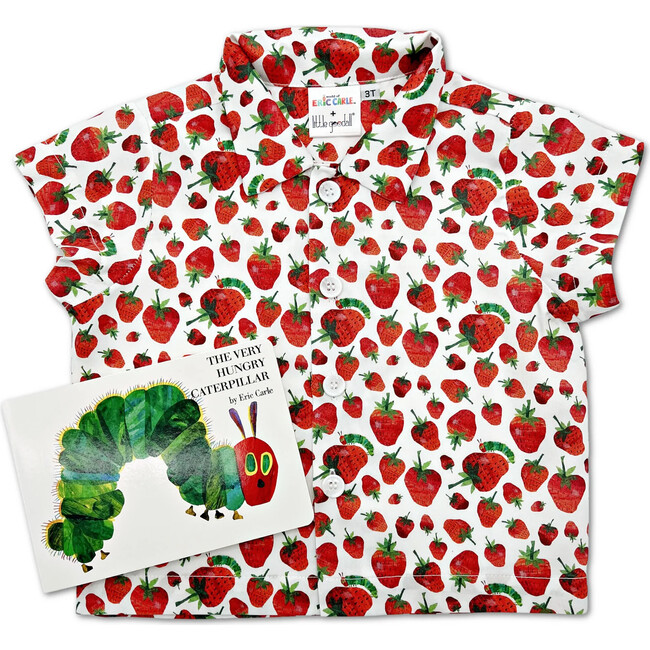 Very Hungry Caterpillar Strawberry Shirt, Strawberry Print - Shirts - 4
