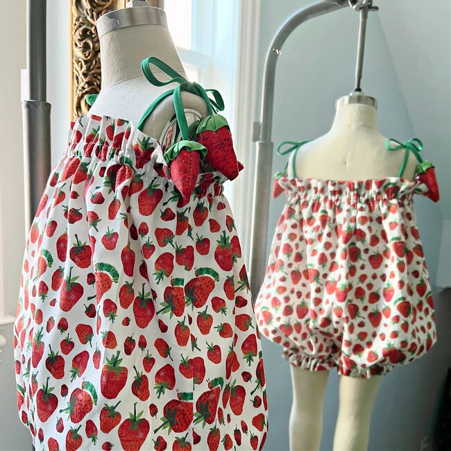 The Very Hungry Caterpillar™ Strawberry Bubble Romper, Strawberry Print - Rompers - 4