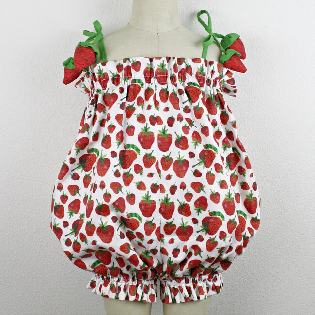 The Very Hungry Caterpillar™ Strawberry Bubble Romper, Strawberry Print - Rompers - 5
