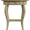 Jeanette Oval Antique Beige Wood Accent Table - Accent Tables - 3 - thumbnail