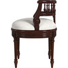 Hathaway Cherry Upholstered  Vanity Seat - Desk Chairs - 3