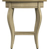 Jeanette Oval Antique Beige Wood Accent Table - Accent Tables - 5 - thumbnail