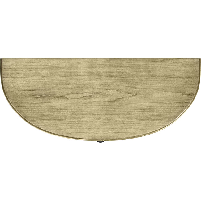 Mozart Antique Beige Demilune Console Table with Storage - Accent Tables - 5