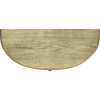 Mozart Antique Beige Demilune Console Table with Storage - Accent Tables - 5