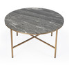 Grafton Gray Marble Round Coffee Table - Accent Tables - 5 - thumbnail