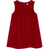 Scarlet Velvet Pinafore, Red Velvet - Dresses - 1 - thumbnail