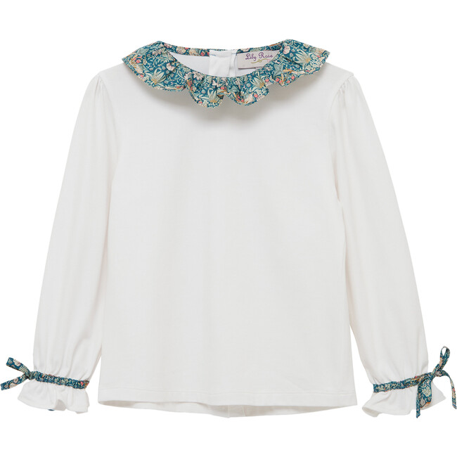 Strawberry Thief Willow Jersey Top, White - T-Shirts - 1