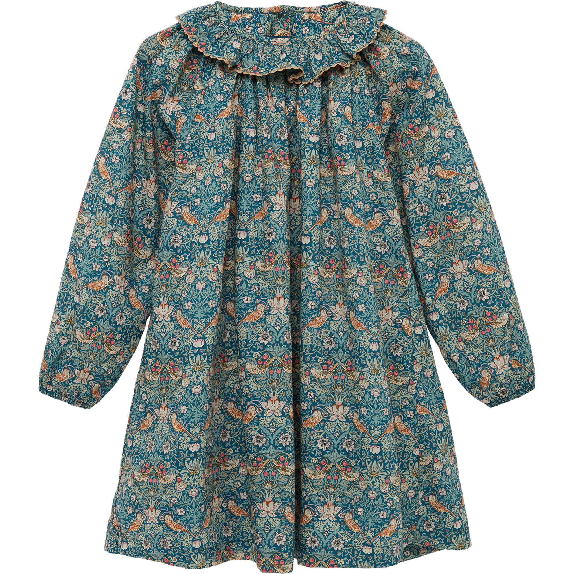 Strawberry Thief Willow Dress, Green - Dresses - 1