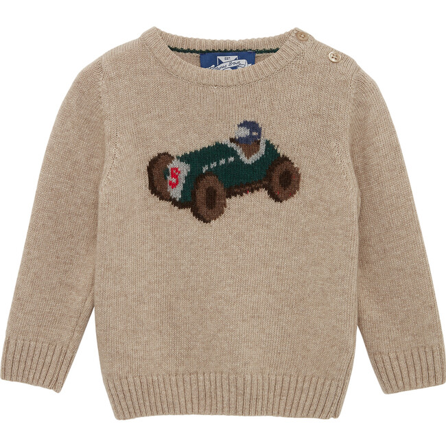 Little Henry Sweater, Oatmeal - Sweaters - 1