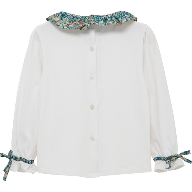 Strawberry Thief Willow Jersey Top, White - T-Shirts - 3