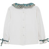Strawberry Thief Willow Jersey Top, White - T-Shirts - 3