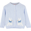 Little Bunny Cardigan, Pale Blue - Cardigans - 1 - thumbnail