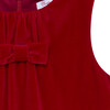 Scarlet Velvet Pinafore, Red Velvet - Dresses - 4