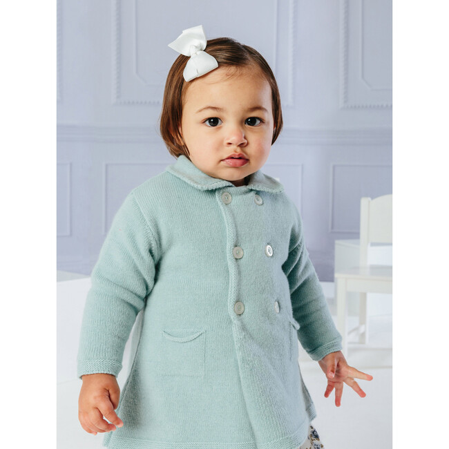 Little Alexandra Knitted Coat, Sea Green