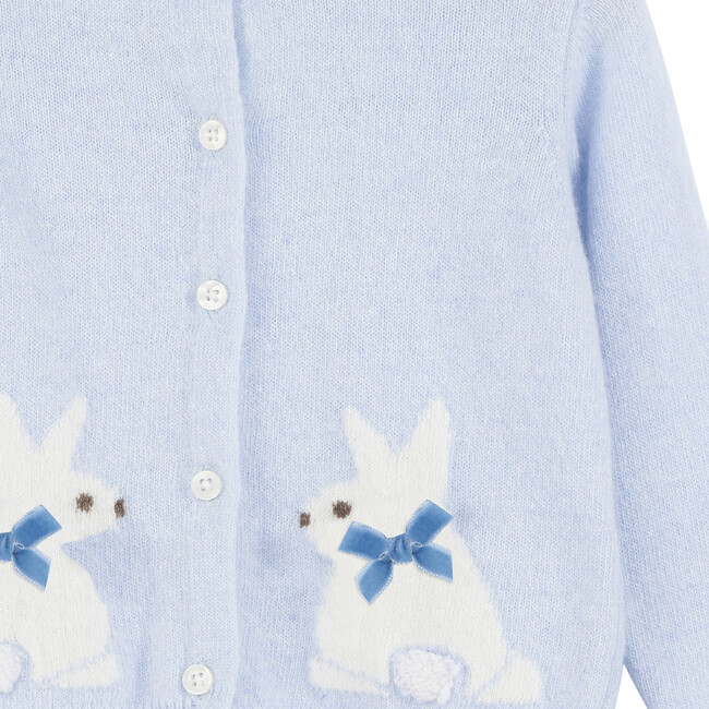 Little Bunny Cardigan, Pale Blue - Cardigans - 4