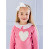 Heart Sweater, Deep Pink - Sweaters - 2