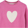 Heart Sweater, Deep Pink - Sweaters - 4