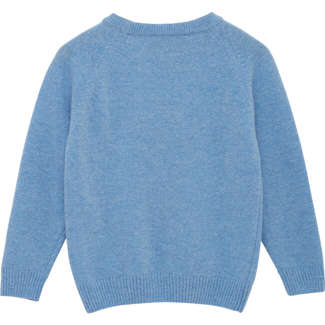 Edgar Elephant Sweater, Mid Blue - Sweaters - 4