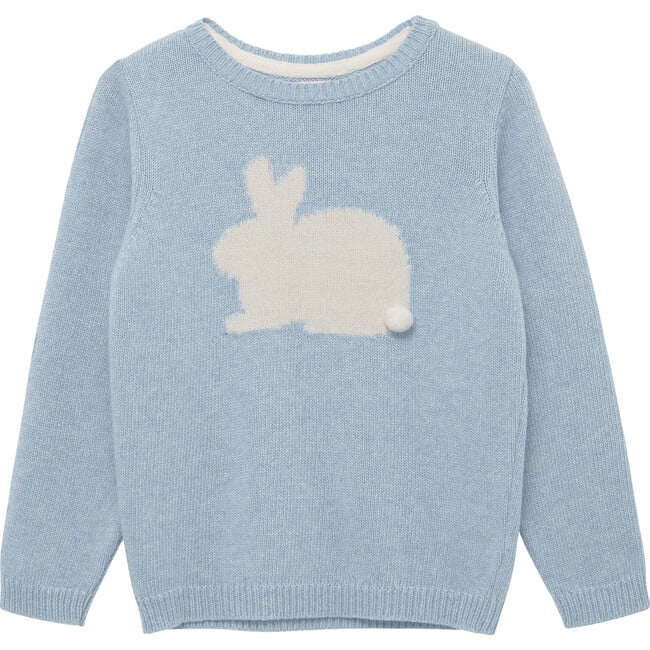Bobble Tail Bunny Sweater, Pale Blue