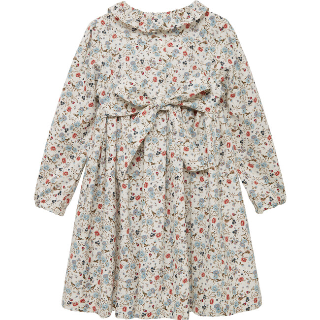 Bella Smocked Dress, Blue Floral Bird - Dresses - 3