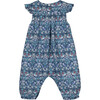Little Strawberry Thief Romper, Blue - Rompers - 3