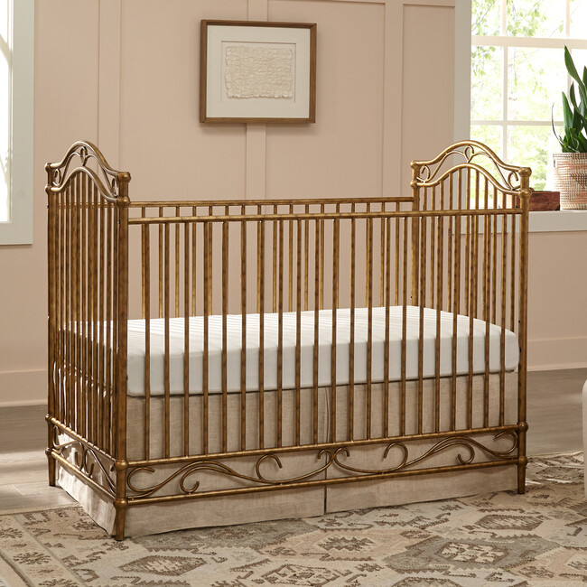 Camellia 3-in-1 Convertible Crib, Vintage Gold - Cribs - 4