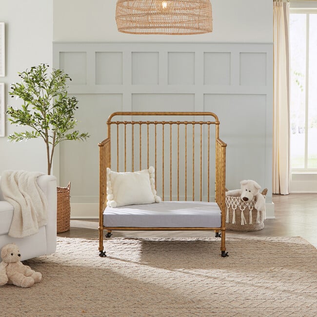 Winston 4-in-1 Convertible Mini Crib, Vintage Gold - Cribs - 5