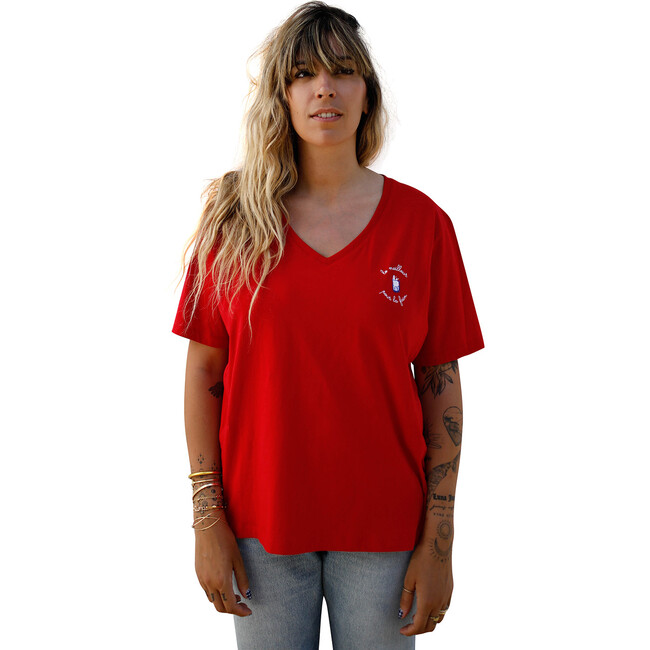 Women's Nursing Le Meilleur Pour La Faim T-Shirt, Red